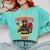Woman Firefighter Aunt TiTi Auntie Black Graduation Comfort Colors Sweatshirt Chalky Mint