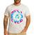 Best Dad Ever Colorful Tie Dye Fathers Day Men's Casual T-Shirt White