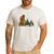 Boston Terrier Bigfoot Dog Walking Dog Mom Dad Kids Men's Casual T-Shirt White