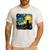 Cat Starry Night Van Gogh Cat For Cat Lover Cat Mom Cat Dad Men's Casual T-Shirt White Cat Starry Night Van Gogh Cat For Cat Lover Cat Mom Cat Dad Men's Casual T-Shirt White