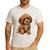 Cavapoo Breed Pet Lover Art Dog For Mom Dad Kids Men's Casual T-Shirt White