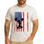 Cheer Dad American Flag Cheerleader Support Men's Casual T-Shirt White