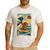 Dachshund Doxie Japanese Kanagawa Wave Surfing Japan Mom Dad Men's Casual T-Shirt White
