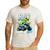 Dad Of The Birthday Boy Monster Truck Dinosaur Party T Rex Men's Casual T-Shirt White