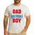 Dad Of The Birthday Boy Spider Web Birthday Party Matching Men's Casual T-Shirt White