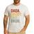 Dada Daddy Dad Bruh Retro Vintage Fathers Day Vintage Men's Casual T-Shirt White