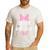 Daddy Of The Birthday Girl Pink Bow Birthday Family Matching Men's Casual T-Shirt White