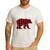 Daddy Dad Bear Pajama Red Buffalo Xmas Family Christmas Men's Casual T-Shirt White