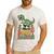 Daddy Saurus Dinosaur Dad Of Two Kids Dino Family Men's Casual T-Shirt White