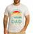 Fathers Day Guitar Dad For Guitarist Music Lover Dad Men's Casual T-Shirt White