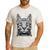 Glitch Weird Cat Kitten Optical Illusion Cat Mom Dad Men's Casual T-Shirt White Glitch Weird Cat Kitten Optical Illusion Cat Mom Dad Men's Casual T-Shirt White