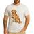 Golden Retriever I Love Dad Dog Dad Father's Day Men's Casual T-Shirt White