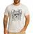 Line Art Dad Mom Dog Teecup Yorkie Men's Casual T-Shirt White