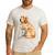 I Love Dad Patriotic Golden Retriever Canine Dog Lover Men's Casual T-Shirt White