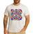 Rad Dad Trippy Hippie Tie-Dye Rainbow 70s Vibes Novelty Men's Casual T-Shirt White