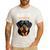 Rottie Dad Rottweiler Dog Men's Casual T-Shirt White