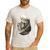 Skeleton Hugging Cat Halloween Cat Lover Cat Mom Dad Men's Casual T-Shirt White