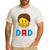 Unique Family Dad Master Builder Building Bricks Blocks Men's Casual T-Shirt White