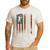 USA American Flag Archery Dad Men's Casual T-Shirt White
