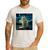 Van Gogh Starry Night Cat For Cat Lover Cat Mom And Cat Dad Men's Casual T-Shirt White