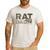 Vintage Distressed Rat Dad Men's Casual T-Shirt White Vintage Distressed Rat Dad Men's Casual T-Shirt White