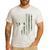 Vintage USA Camo Flag Proud Siberian Husky Dad Silhouette Men's Casual T-Shirt White