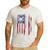 Vintage USA Flag Proud Swimming Dad Swim Swimmer Silhouette Men's Casual T-Shirt White