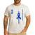 I Wear Blue For My Dad Colon Cancer Awareness Blue USA Flag Men's Casual T-Shirt White