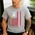 4th Of July US Flag Cheer Dad Shirt For Father's Cheer Men's Casual T-Shirt Sport Grey