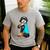 Bernedoodle I Love Dad Tattoo Apparel Dog Dad Dads Men's Casual T-Shirt Sport Grey
