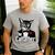 The Cat Father Cool Cat Dad Cat Lovers Men's Casual T-Shirt Sport Grey