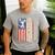 Cheerleader Dad Cheer Dad American US Flag Father Team Men's Casual T-Shirt Sport Grey