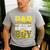 Dad Of The Birthday Boy Construction Truck Men's Casual T-Shirt Sport Grey