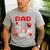 Dad Of The Birthday Girl Family Ladybug Birthday Men's Casual T-Shirt Sport Grey