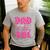 Dad Of The Birthday Girl Pink Bow Birthday Girl Family Men's Casual T-Shirt Sport Grey