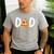 Dad Birthday Pizza 1st Birthday Pizza Family Matching Men's Casual T-Shirt Sport Grey