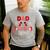 Dad Of The Birthday Twins Ladybug Birthday Family Matching Men's Casual T-Shirt Sport Grey