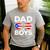 Dad Of Boys Fathers Day Retro Puerto Rico Flag Boricua Dad Men's Casual T-Shirt Sport Grey