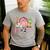 Dad Pink Farm Animal Birthday Kids Matching Family Men's Casual T-Shirt Sport Grey