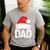 Dad Santa Christmas Family Matching Pajamas Papa Xmas Father Short Sleeve Men's Casual T-Shirt Sport Grey