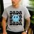 Dada One Happy Dude 1st Birthday Family Matching Men's Casual T-Shirt Sport Grey