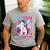 Daddy Of The Birthday Girl Dabbing Unicorn Dad Daddy Small Men's Casual T-Shirt Sport Grey