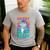 Daddy Shark Retro Vintage Dad Men's Casual T-Shirt Sport Grey