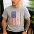 Dance Dad US American Flag Shirt Dancer Dancing Father Men Men's Casual T-Shirt Sport Grey