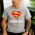 DC Comics Superman Father's Day Super Dad Logo Men's Casual T-Shirt Sport Grey