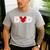 Disney Mickey And Friends Dad Mickey Distressed Text Logo Men's Casual T-Shirt Sport Grey