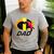 Disney And Pixar's The Incredibles Mr Incredible Dad Family Men's Casual T-Shirt Sport Grey