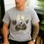 English Springer Spaniel Mountain Paw Dog Mom Dad Men's Casual T-Shirt Sport Grey