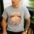 Fat Hairy Guy Big Stomach & Man Boobs Fat Dad BOD Men's Casual T-Shirt Sport Grey