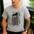 German Shepherd Dad Vintage Flag Patriotic Dog Men's Casual T-Shirt Sport Grey